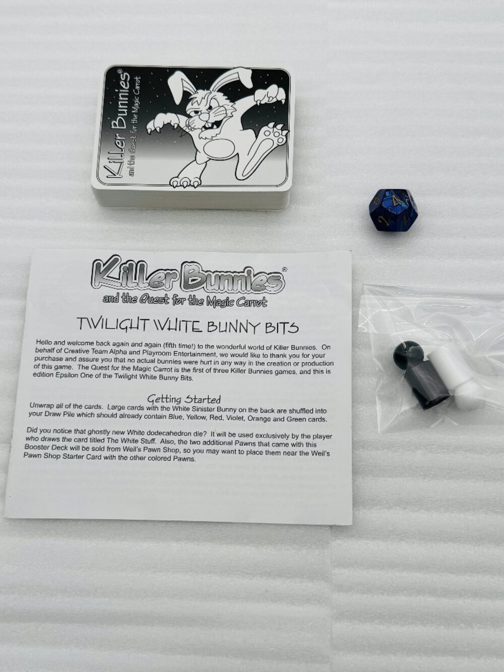 Killer Bunnies Twilight White Bunny Bits Epsilon One Complete Card Set